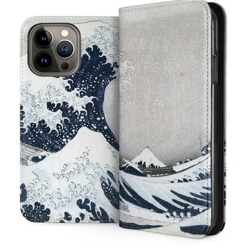 The Great Wave off Kanagawa by Hokusai iPhone 15 Pro Max Folio Case