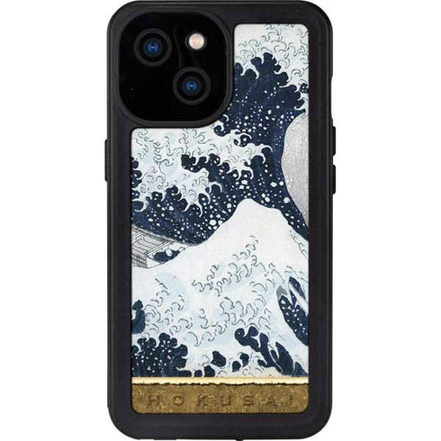 The Great Wave off Kanagawa by Hokusai iPhone 15 Waterproof Case