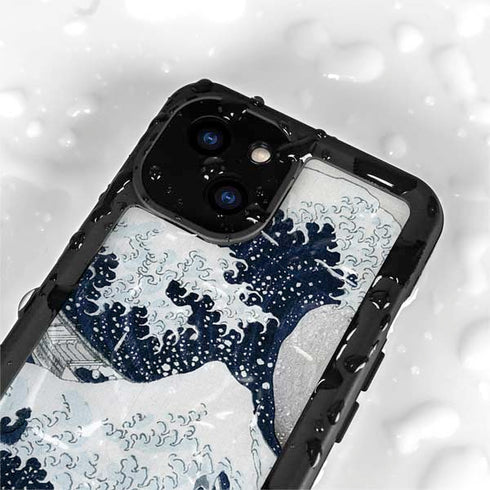 The Great Wave off Kanagawa by Hokusai iPhone 15 Waterproof Case
