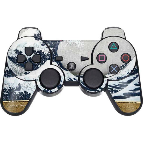 Hokusai The Great Wave off Kanagawa PS3 Dual Shock wireless controller Skin
