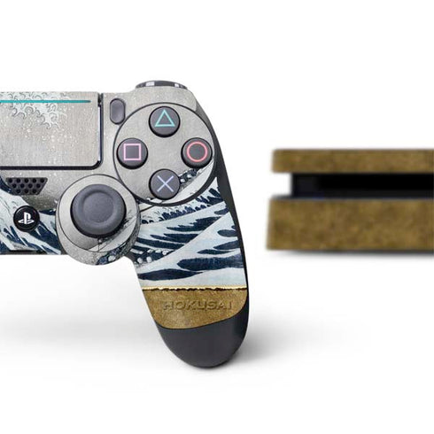 Hokusai The Great Wave off Kanagawa PS4 Slim Bundle Skin