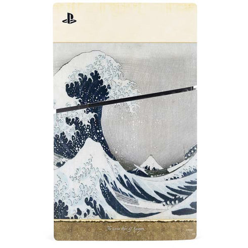 The Great Wave off Kanagawa by Hokusai PS5 Slim Disk Bundle Skin