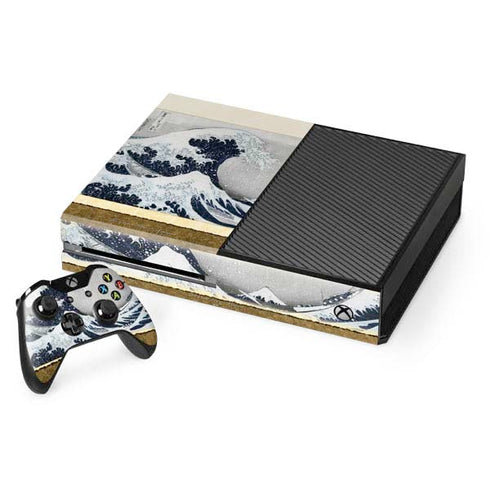 Hokusai The Great Wave off Kanagawa Xbox One Console and Controller Bundle Skin