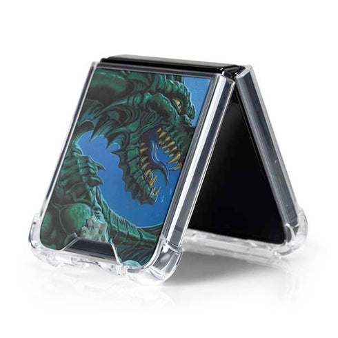 The Green Dragon by Ed Beard Jr Galaxy Z Flip5 5G Clear Case