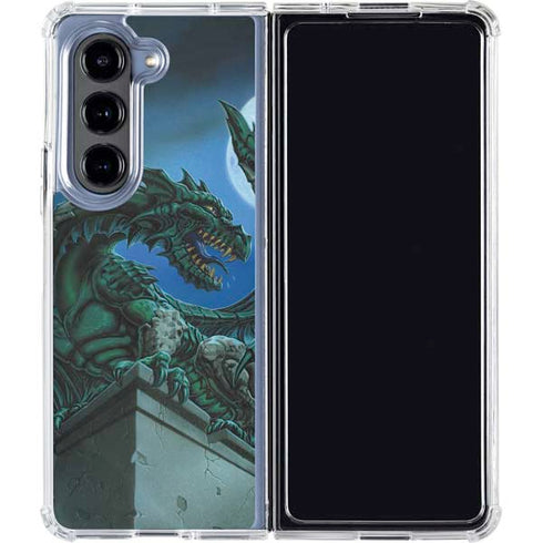 The Green Dragon by Ed Beard Jr Galaxy Z Fold5 5G Clear Case