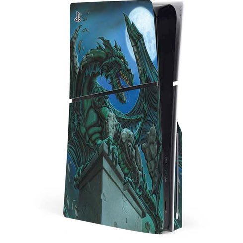 The Green Dragon by Ed Beard Jr PS5 Slim Disk Console Skin