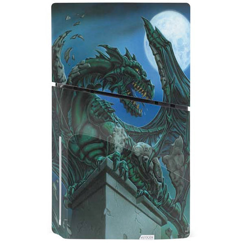 The Green Dragon by Ed Beard Jr PS5 Slim Disk Console Skin