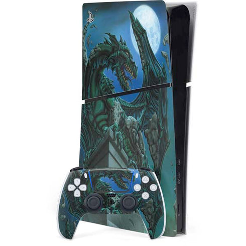 The Green Dragon by Ed Beard Jr PS5 Slim Digital Edition Bundle Skin
