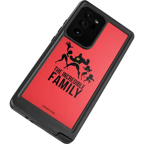Disney The Incredibles Family Sillhouette Galaxy Note20 Ultra 5G Waterproof Case