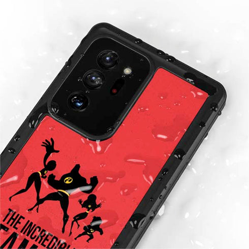 Disney The Incredibles Family Sillhouette Galaxy Note20 Ultra 5G Waterproof Case