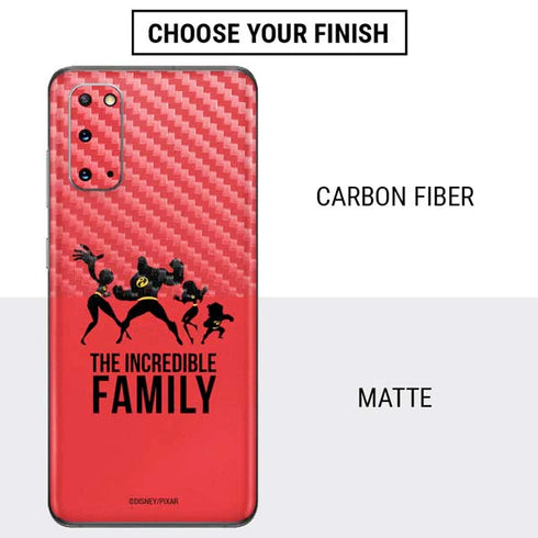 Disney The Incredibles Family Sillhouette Galaxy S20 Skin