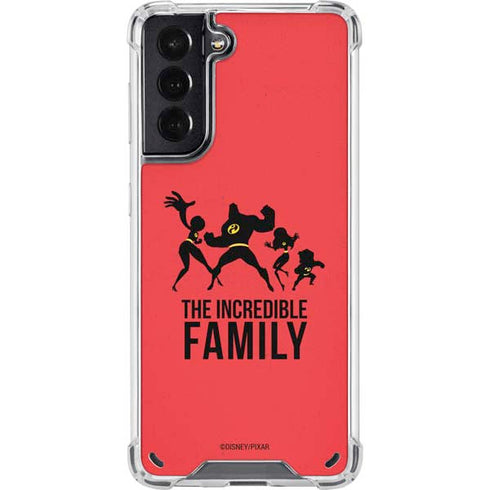 Disney The Incredibles Family Sillhouette Galaxy S21 5G Clear Case