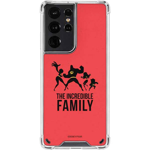 Disney The Incredibles Family Sillhouette Galaxy S21 Ultra 5G Clear Case