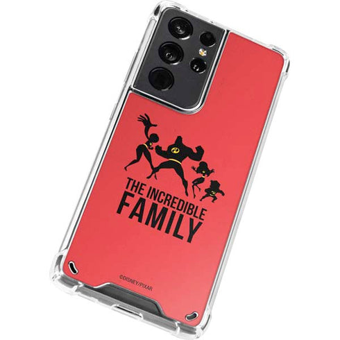 Disney The Incredibles Family Sillhouette Galaxy S21 Ultra 5G Clear Case