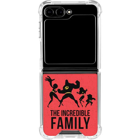 Disney The Incredibles Family Sillhouette Galaxy Z Flip5 5G Clear Case