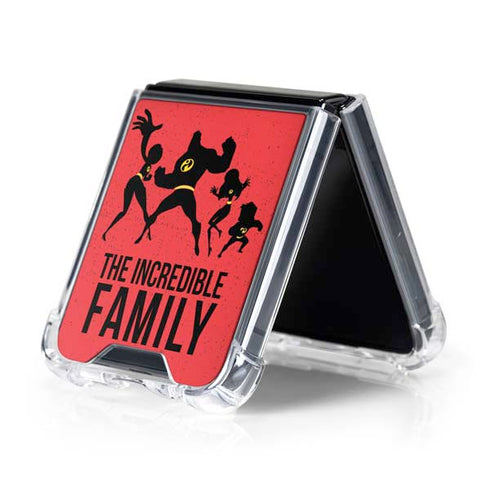 Disney The Incredibles Family Sillhouette Galaxy Z Flip5 5G Clear Case