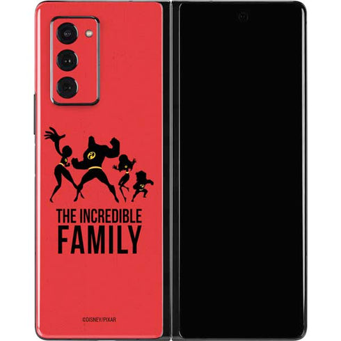 Disney The Incredibles Family Sillhouette Galaxy Z Fold2 5G Skin