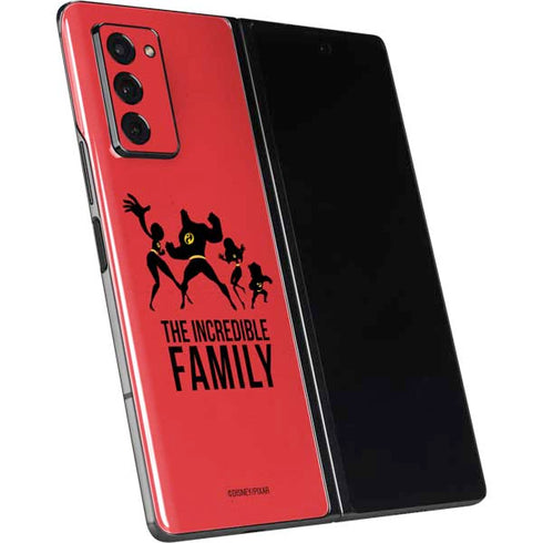 Disney The Incredibles Family Sillhouette Galaxy Z Fold2 5G Skin