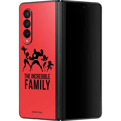 Disney The Incredibles Family Sillhouette Galaxy Z Fold3 5G Skin