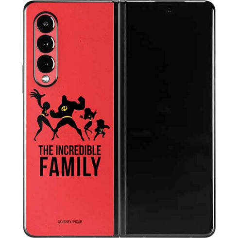 Disney The Incredibles Family Sillhouette Galaxy Z Fold3 5G Skin