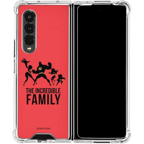 Disney The Incredibles Family Sillhouette Galaxy Z Fold4 5G Clear Case