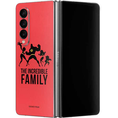 Disney The Incredibles Family Sillhouette Galaxy Z Fold4 5G Skin