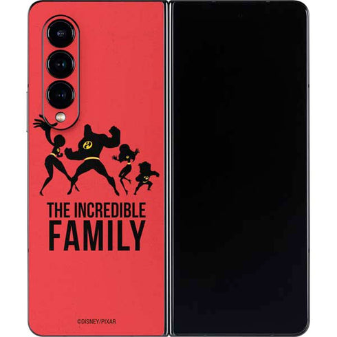 Disney The Incredibles Family Sillhouette Galaxy Z Fold4 5G Skin