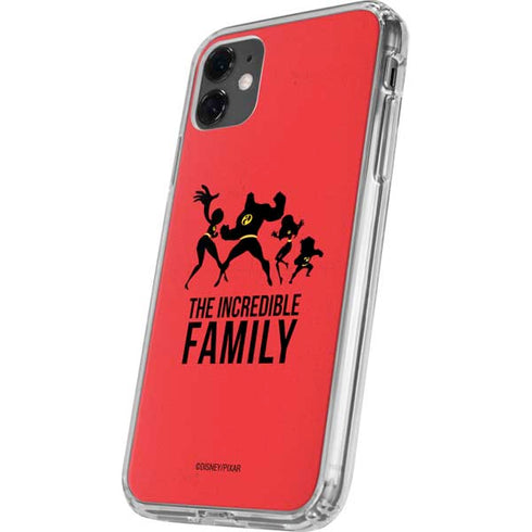 Disney The Incredibles Family Sillhouette iPhone 11 Clear Case