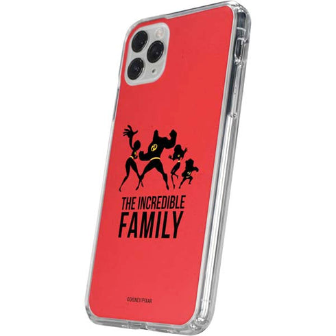 Disney The Incredibles Family Sillhouette iPhone 11 Pro Clear Case