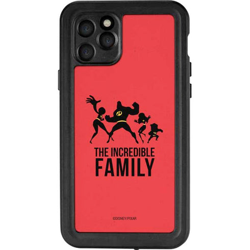Disney The Incredibles Family Sillhouette iPhone 11 Pro Waterproof Case