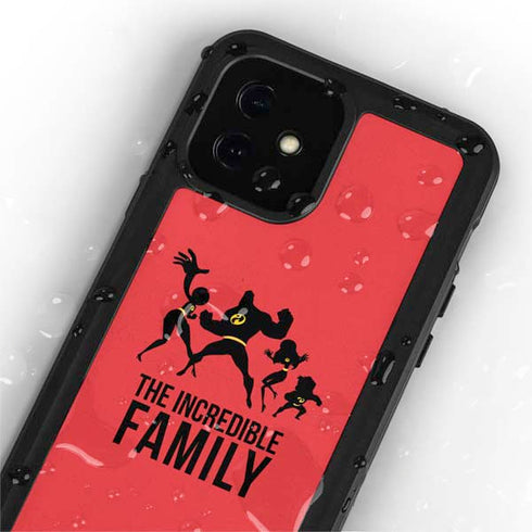Disney The Incredibles Family Sillhouette iPhone 12 Mini Waterproof Case