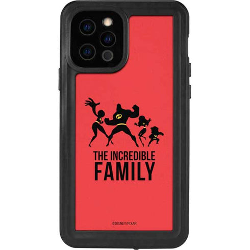 Disney The Incredibles Family Sillhouette iPhone 12 Pro Waterproof Case