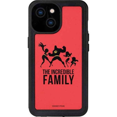 Disney The Incredibles Family Sillhouette iPhone 13 Mini Waterproof Case