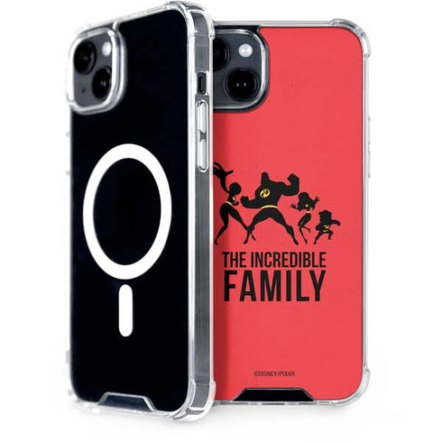 Disney The Incredibles Family Sillhouette iPhone 15 Plus MagSafe Case