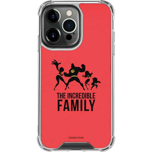Disney The Incredibles Family Sillhouette iPhone 15 Pro Clear Case