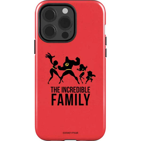 Disney The Incredibles Family Sillhouette iPhone 15 Pro Impact Case