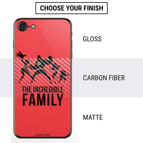Disney The Incredibles Family Sillhouette iPhone SE (2nd & 3rd Gen) Skin