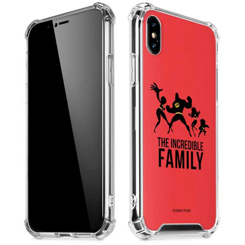 Disney The Incredibles Family Sillhouette iPhone XS Max Clear Case
