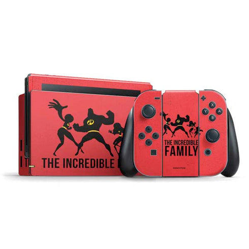 Disney The Incredibles Family Sillhouette Nintendo Switch Bundle Skin
