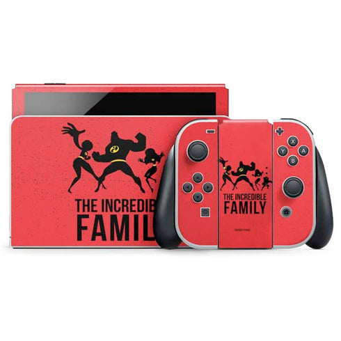 Disney The Incredibles Family Sillhouette Nintendo Switch OLED (2021) Skin
