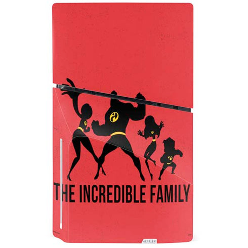 Disney The Incredibles Family Sillhouette PS5 Slim Disk Bundle Skin