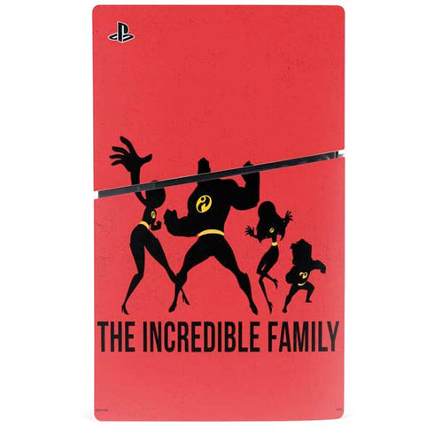 Disney The Incredibles Family Sillhouette PS5 Slim Disk Console Skin