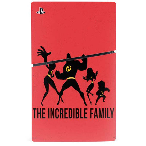 Disney The Incredibles Family Sillhouette PS5 Slim Digital Edition Bundle Skin