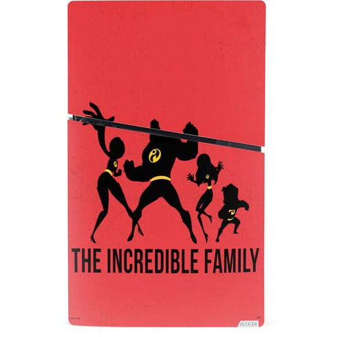 Disney The Incredibles Family Sillhouette PS5 Slim Digital Edition Console Skin
