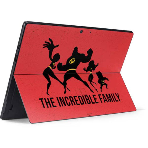 Disney The Incredibles Family Sillhouette Surface Pro 7 Skin