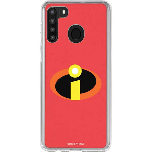 Disney The Incredibles Main Logo Galaxy A21 Clear Case