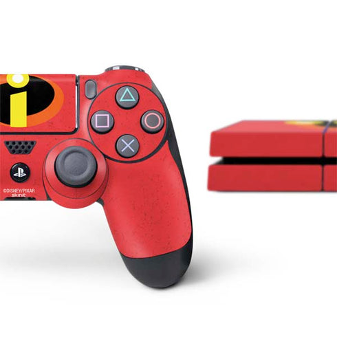 Disney The Incredibles Main Logo PS4 Console and Controller Bundle Skin