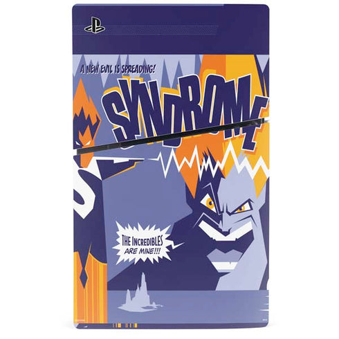 Disney The Incredibles Syndrome Art PS5 Slim Digital Edition Console Skin