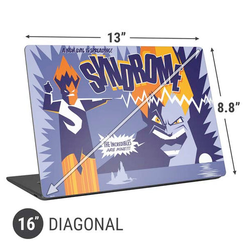Disney The Incredibles Syndrome Art Universal Laptop 16in (13 x 9.4in) Skin