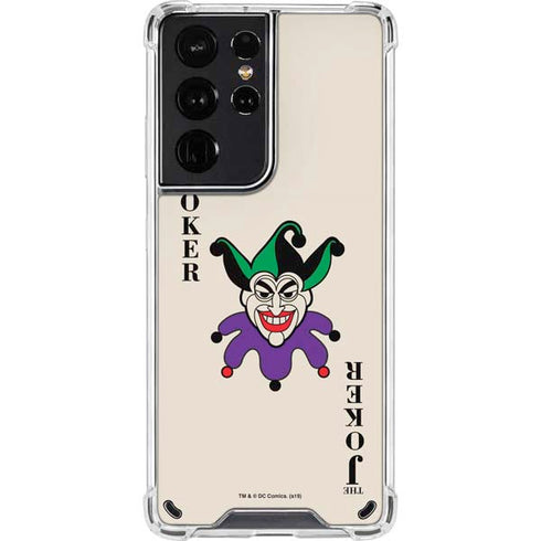 DC Comics The Joker Calling Card Galaxy S21 Ultra 5G Clear Case